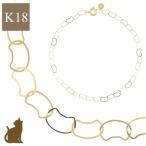 18金ブレスレット18kk18猫ネコねこ猫好きさんレディースゴールドイエロ...