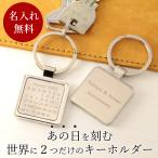 キーリング ペア アクセサリー キーホルダー カレンダー メッセージ 刻印 プレゼント カップル 誕生日 ギフト 記念日 夫婦 名入れ 結婚記念日