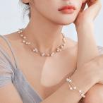 ネックレスレディース本貝パールシンプル3連誕生日記念日クリスマス母の日テレ...