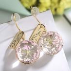 ピアス レディース スワロフスキー 花 さくら 桜 入学卒業 フック 可愛い K18金RGP