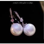 ピアスレディース本貝パール大粒誕生...