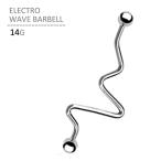 ボディピアス 14G エレクトロウェイブ