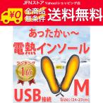送料無料/ USB接続 あったかグッズ 電熱 インソール ヒーター M(24-27cm) 起毛やわらか素材 電熱ウェア 冷え対策[暖]フットウォーマー 車内