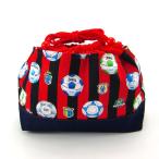 ハンドメイド【お弁当袋】サッカー柄レッド