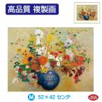 絵画 アート額絵 世界の名画 ルドン「花」 高品質複製画 W520×H420 NK0-RD-4M 美術館（代引き不可）ジクレー版画