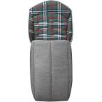 Aprica(アップリカ) ベビーカーオプション フットマフ シートライナーとしても使用可 オールシーズン対応 (グレー×チェックグリーン)