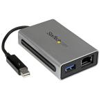 StarTech.com Thunderbolt - ギガビット有線LAN変換アダプタ 1x USB 3.0ハブ搭載 UASP対応 外付け電源アダプタ不要 TB2USB3GE