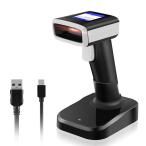 2D беспроводной штрих-код сканер, экран дисплей имеется JRHC 1D 2D QR устройство считывания штрихового кода Bluetooth &amp; 2.4G