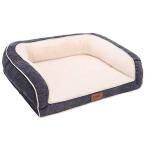 EMME 犬 ベッド ペットベッド ペットソファー ペットクッション 枕付き クッション性が 高反発 ふわふわ もこもこ 寒さ対策 高齢犬