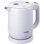飲みたいときにサッと沸く TIGER 電気ケトル 0.8Lホワイト PFV-G080-W