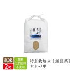 新米 令和6年産 無農薬 玄米 無農薬 無化学肥料 送料無料 玄米 2kg やぶの華 養父市産 有機 寝かせ玄米 発芽玄米 コシヒカリ 西日本 但馬産 特A 無農薬米 　