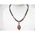 ★天然石★オニキスプリントビーズ＆オニキス+ガーネット★マドルーガ★マグネ...