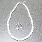 シェルパールネックレス/貝パールネックレス・イヤリングセット 約6mm　　【RCP】