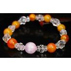 【限定数１個】★キャッツアイクンツァイト、オレンジファントム、水晶★天然石ブレスレット　　【RCP】