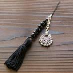 戦国武将 ストラップ アクセサリー 藤紋  黒田官兵衛 天然石 シルバー925