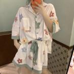 パジャマ ルームウェア レディース 春夏 パジャマ 韓国風 セットアップ薄い 上下セット部屋着 寝巻き女性 可愛い ランジェリー　冷房対応　快適