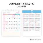 カレンダー 2026年 壁掛け パステルカラースケジュール SG610 2026年版 カレンダー 壁掛け おしゃれ コンパクト ミニサイズ シンプル 258160