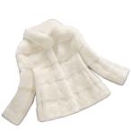 毛皮コート フェイクファージャケット レディース 保暖保温 防寒防風 ふわモコ 毛皮ブルゾン 大人可愛い 暖かい ゴージャス 秋 冬 長袖