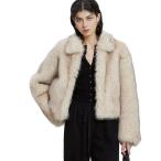 毛皮コート ファージャケット フェイクファー レディース ファーブルゾン ゆったり 秋冬服 ショート丈 防寒着 暖かい もこもこ 韓国風