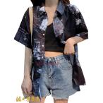 ブラウス半袖アロハシャツレディース...