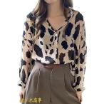 レオパードシャツ春ヒョウ柄レディー...