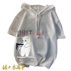学生半袖パーカーTシャツフード付き...