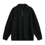 ポロシャツ メンズ セーター ニット 春秋 長袖 オフィス ゆったり 無地 厚手 快適 上品 通気 抗菌防臭 父の日 ゴルフ ヴィンテージ