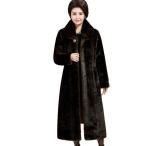 毛皮コート レディース ロング丈コート 秋冬用 フェイクファー 大きいサイズ マキシ丈 長袖 ファージャケット トップス 女性 厚手