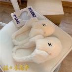 スリッパ いぬ 犬 耳付き 可愛い ピンク ホワイト ルームシューズ 可愛い 秋 冬 レディース メンズ 厚めの底 もこもこ ファー 会社