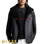 メンズ ムートンＢ-3ジャケット フライトジャケット ムートンジャケット ヴィンテージ レザージャケット フェイクスエード 裏ボア 防寒