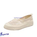  Loafer женский casual спорт обувь ... резьба по дереву толщина низ 3cm сетка .. эспадрильи туфли без застежки парусина легкий 