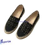  туфли без застежки женский эспадрильи лето чёрный белый парусина casual "дышит" предотвращение скольжения легкий .... плоская обувь .....