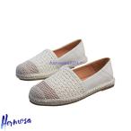  женский туфли без застежки весна лето . ткань эспадрильи .... обувь linen парусина лоскутное шитье плоская обувь женская обувь туфли без застежки 