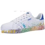 メンズ レディーズ スニーカー カラフル 韓流 グッズ カジュアルランニングシューズ 男女兼用 アウトドア レインボー日常着用 スケート