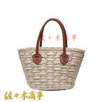 手掛け ストローバッグ 大容量 肩掛け レディース トートバッグ カゴバッグ ストロー素材 ハンドバッグ お花見  可愛い  リゾート風   水着