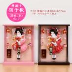 羽子板 壁掛け お祝い 羽子板飾り 初正月飾り 7号 日和 ピンク 溜塗 ケース飾り アクリル おしゃれ かわいい コンパクト