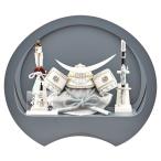 五月人形 円形 丸型 ケース飾り 伊達 コンパクト 兜飾り おしゃれ 幅39cm 金 モダン 初節句 端午の節句 子供の日 アクリル 円形 ブルー 伊達政宗 ck2619-4 2026