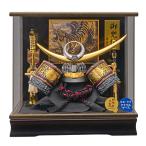 五月人形 兜飾り ケース飾り 天山 兜飾り 武将 名将 上杉謙信 アクリルケース 弓太刀付き 木製 コンパクト モダン おしゃれ 255-709 2025