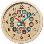 セイコークロック(Seiko Clock) 掛け時計 薄茶木地 直径50×5.5cm きかんしゃトーマス 電波 アナログ 大型 木枠 CQ221B