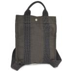 HERMES ハンドバッグ エールライン サックアドPM キャンバス グレー
