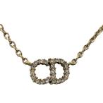 ChristianDior ネックレス ゴールド CDロゴ ラインストーン