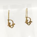 Christian Dior ピアス ロゴ メッキ ゴールド