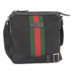 GUCCI ショルダーバッグ キャンバス ブラック シェリー 471454