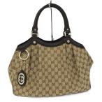 GUCCI スーキー ハンドバッグ GGキャンバス ブラウン 211944