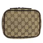 GUCCI ポーチ GGキャンバス ブラウン 153129