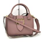 BURBERRY 2WAYハンドバッグ レザー ピンク系 4033787