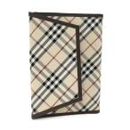 BURBERRY обложка для записной книжки noba проверка нейлон парусина бежевый Brown 