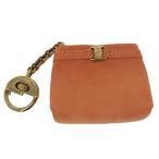 Salvatore Ferragamo кольцо для ключей ячейка для монет vala кожа orange серия 