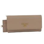 ショッピングPRADA PRADA 二つ折り長財布 サフィアーノレザー ベージュ 1MH132