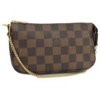 LOUIS VUITTON ハンドバッグ ミニポシェット アクセソワール ダミエ N58009